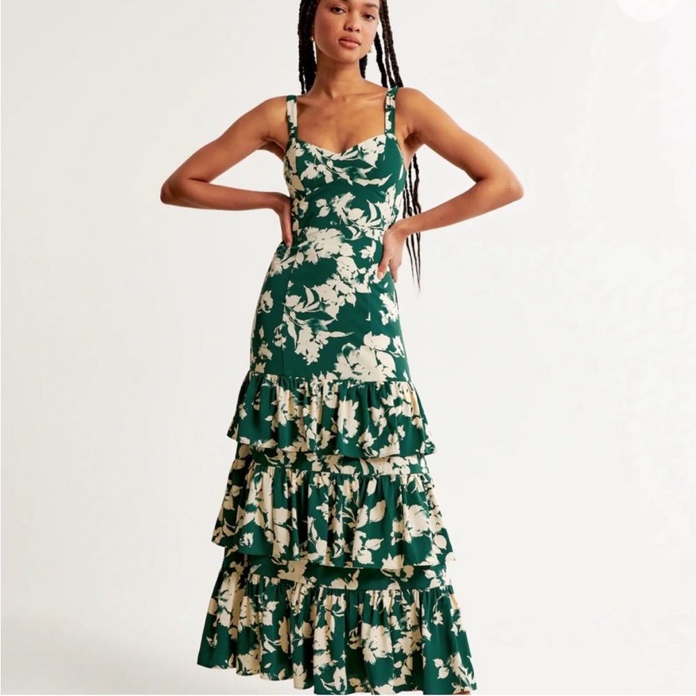 Abercrombie & Fitch Ruffle Tiered Maxi Dress